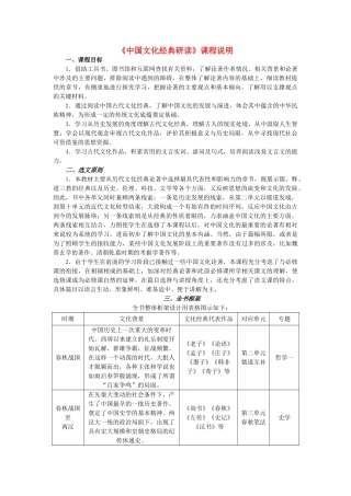 高中语文 中国文化经典研读素材 苏教版