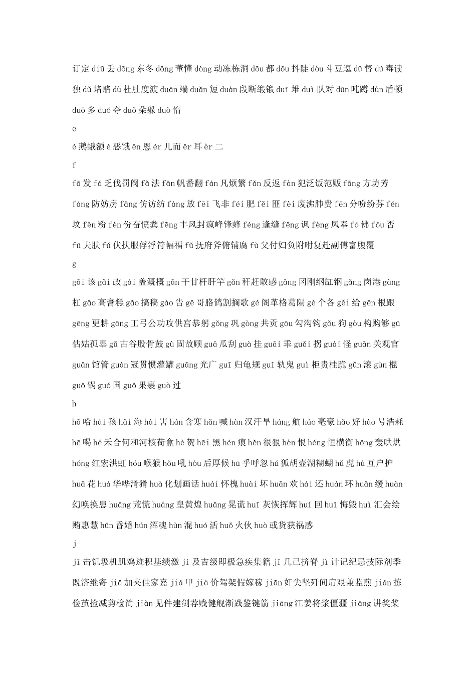 高中语文 现代汉语常用字表素材_第2页