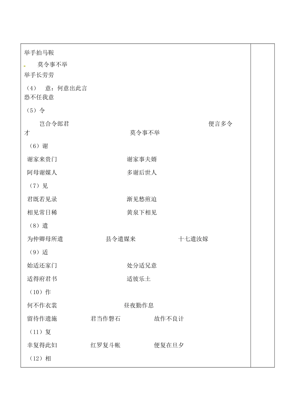 高中语文 第6课《孔雀东南飞》学案（4）新人教版必修2-新人教版高一必修2语文学案_第3页