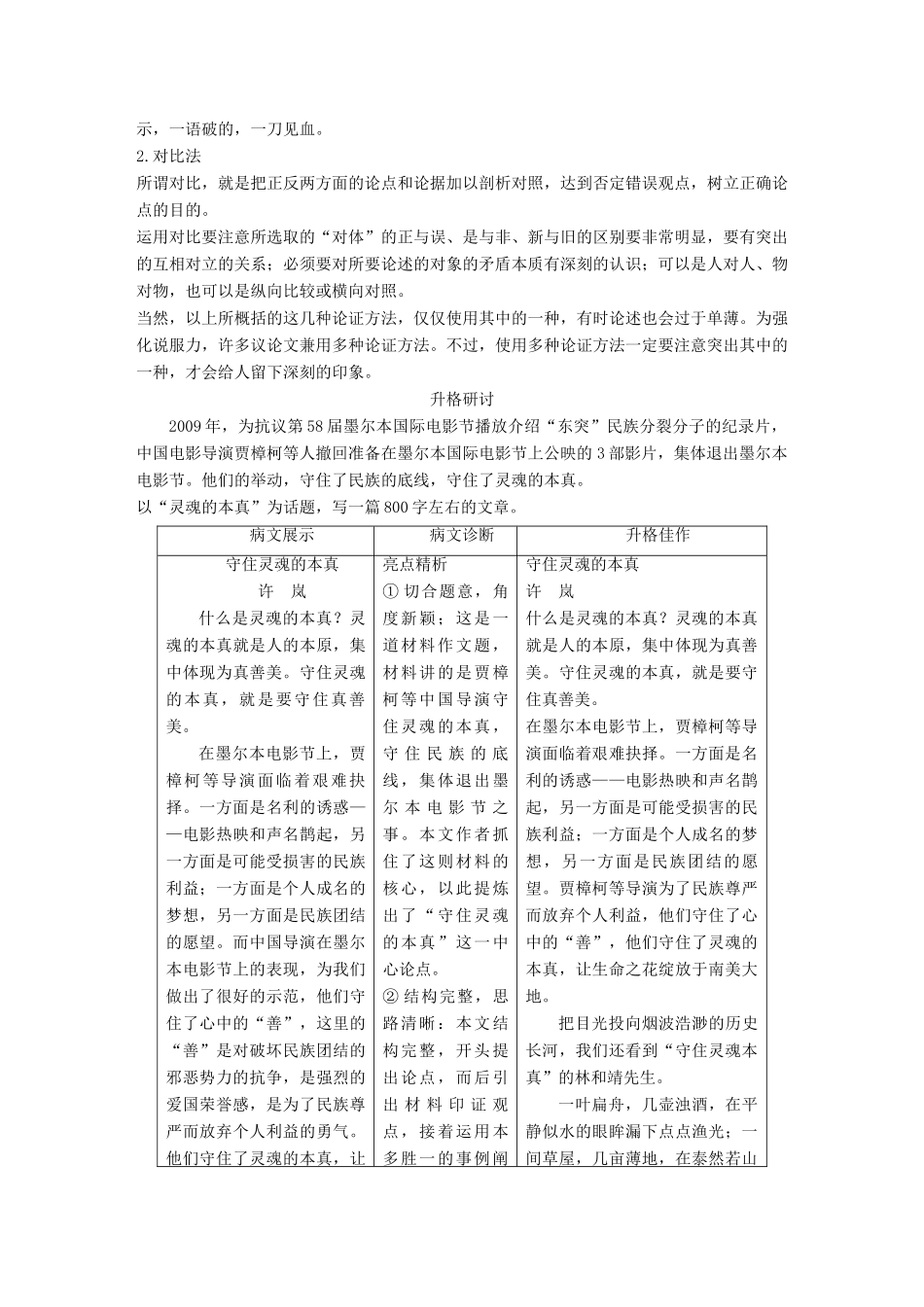 高中语文 第一单元 我思故我在单元写作学案 语文版必修4-语文版高一必修4语文学案_第3页