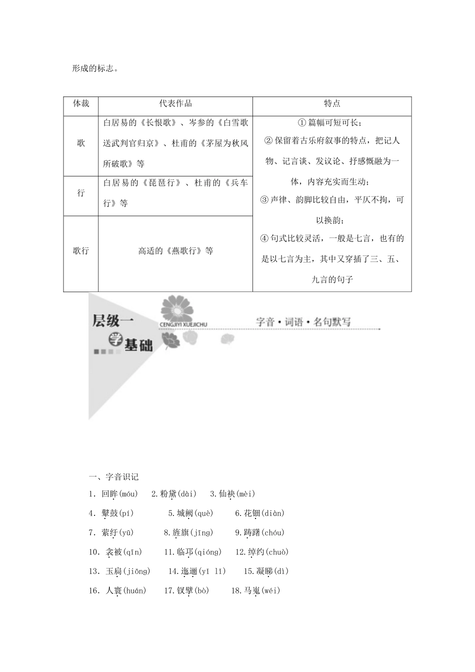 高中语文 第一单元 以意逆志，知人论世 第一课 长恨歌教学案 新人教版选修《中国古代诗歌散文欣赏》-新人教版高二《中国古代诗歌散文欣赏》语文教学案_第2页