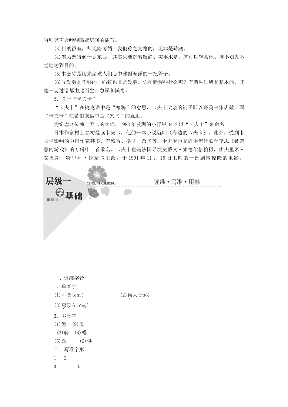 高中语文 第八单元 第16课 骑桶者教学案 新人教版选修《外国小说欣赏》-新人教版高二选修语文教学案_第2页