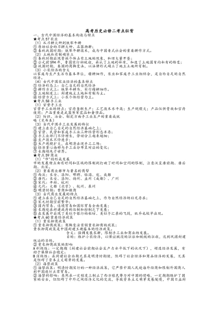 2025年高中历史必修二知识点精华汇总