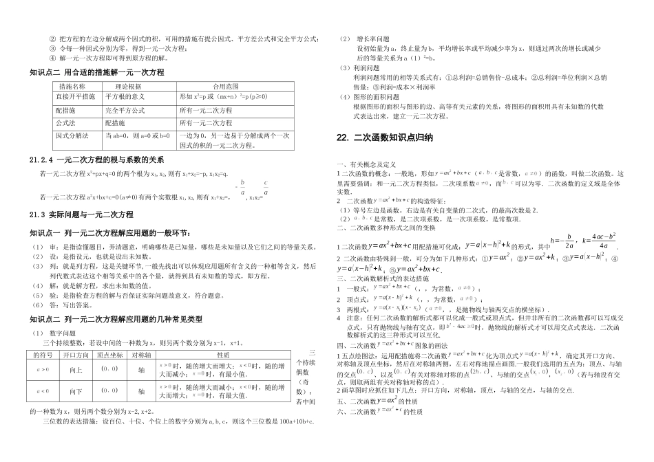 2025年人教九年级数学知识点总结_第2页