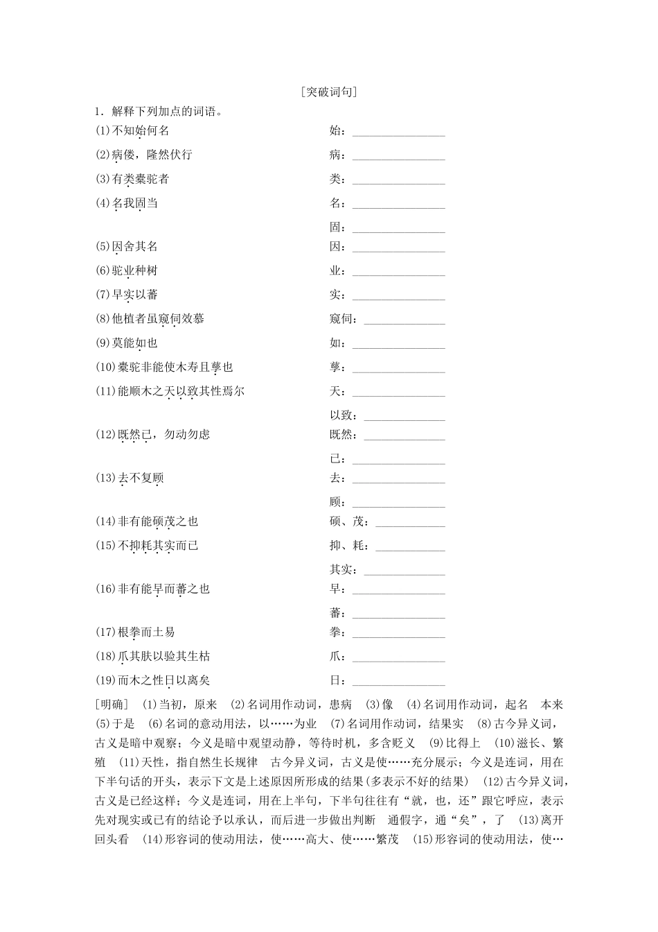 高中语文 第六单元 文无定格 贵在鲜活 1 赏析示例 种树郭橐驼传学案 新人教版选修《中国古代诗歌散文欣赏》-新人教版高中《中国古代诗歌散文欣赏》语文学案_第3页