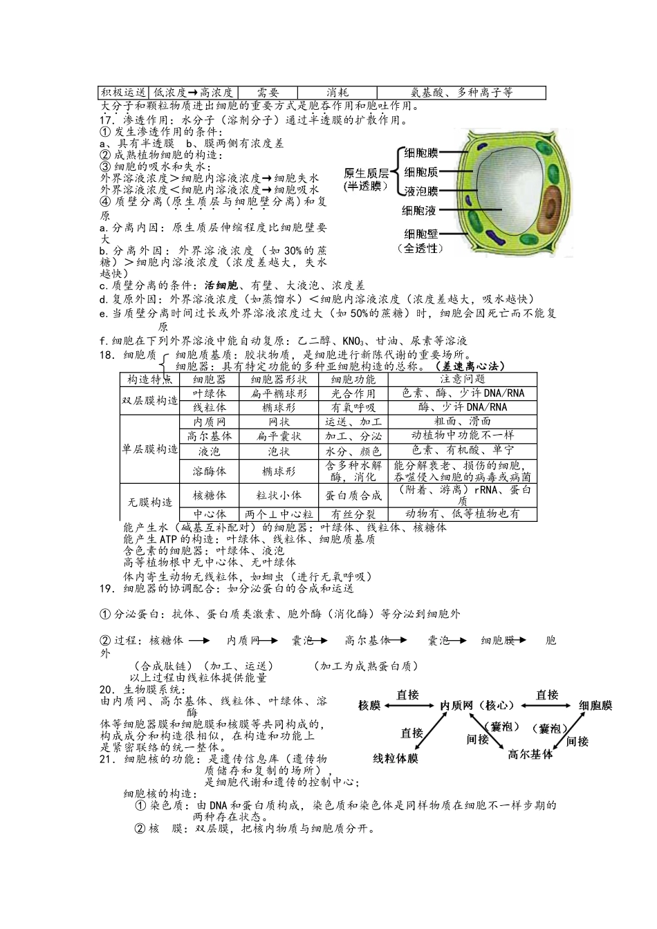 2025年高一生物必修一知识点整理_第3页