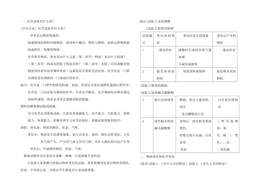 2025年初中化学全册板书_第2页