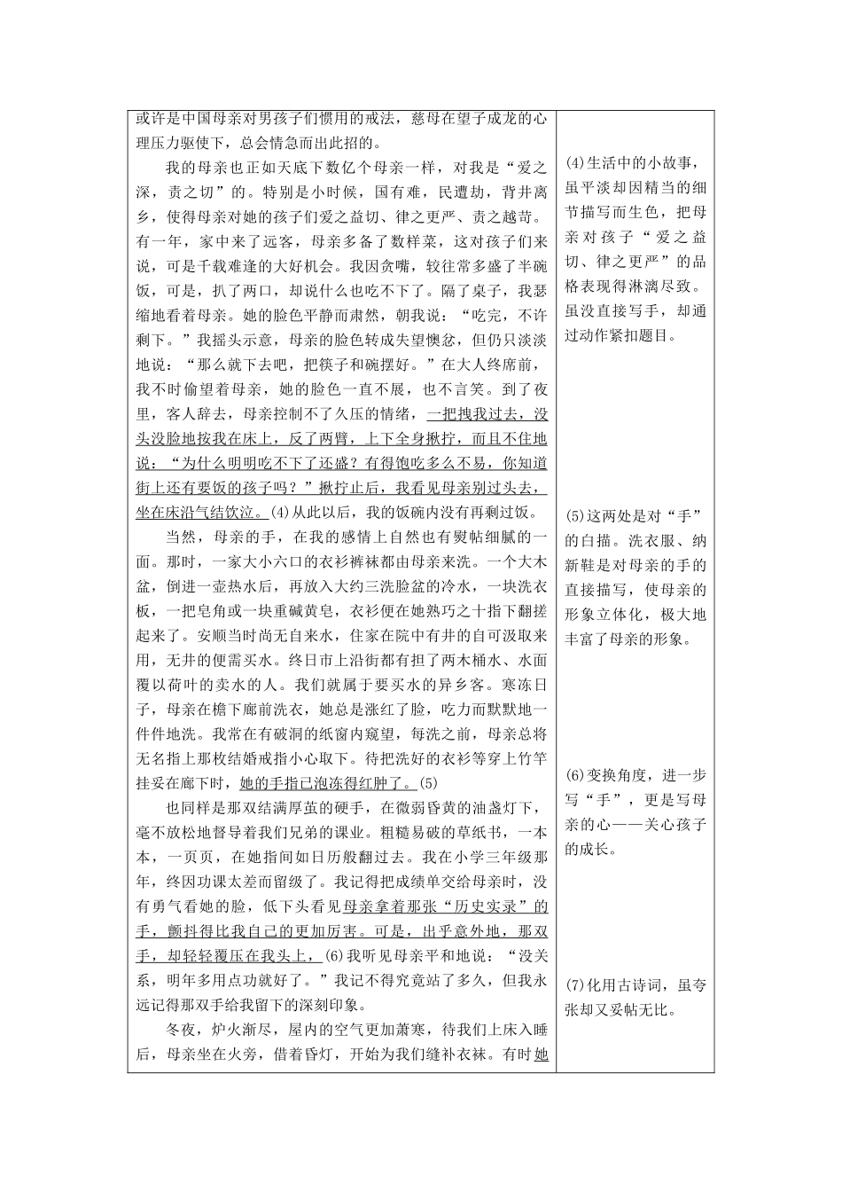 高中语文 第二单元 诗意地栖居 单元写作导学案 写触动心灵的人和事 语文版必修1-语文版高一必修1语文学案_第2页
