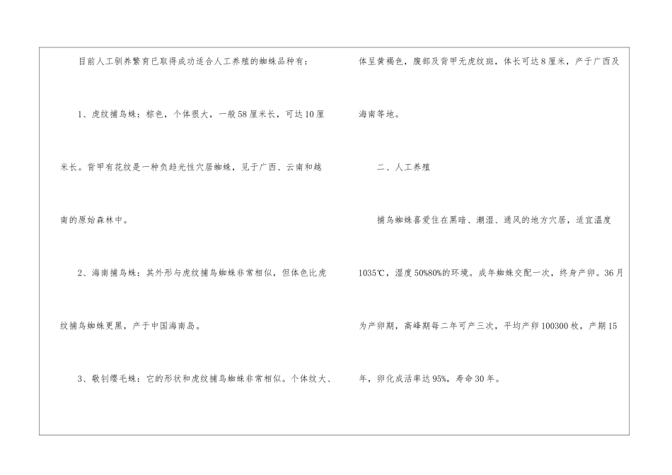 关于捕鸟蛛的知识简介_第2页