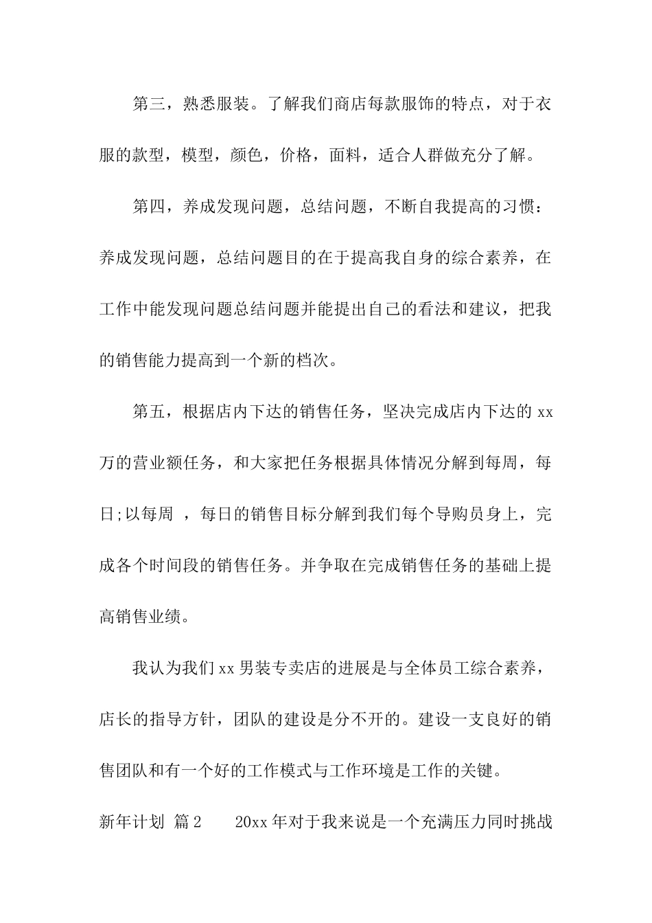 关于新年计划模板汇编4篇_第2页