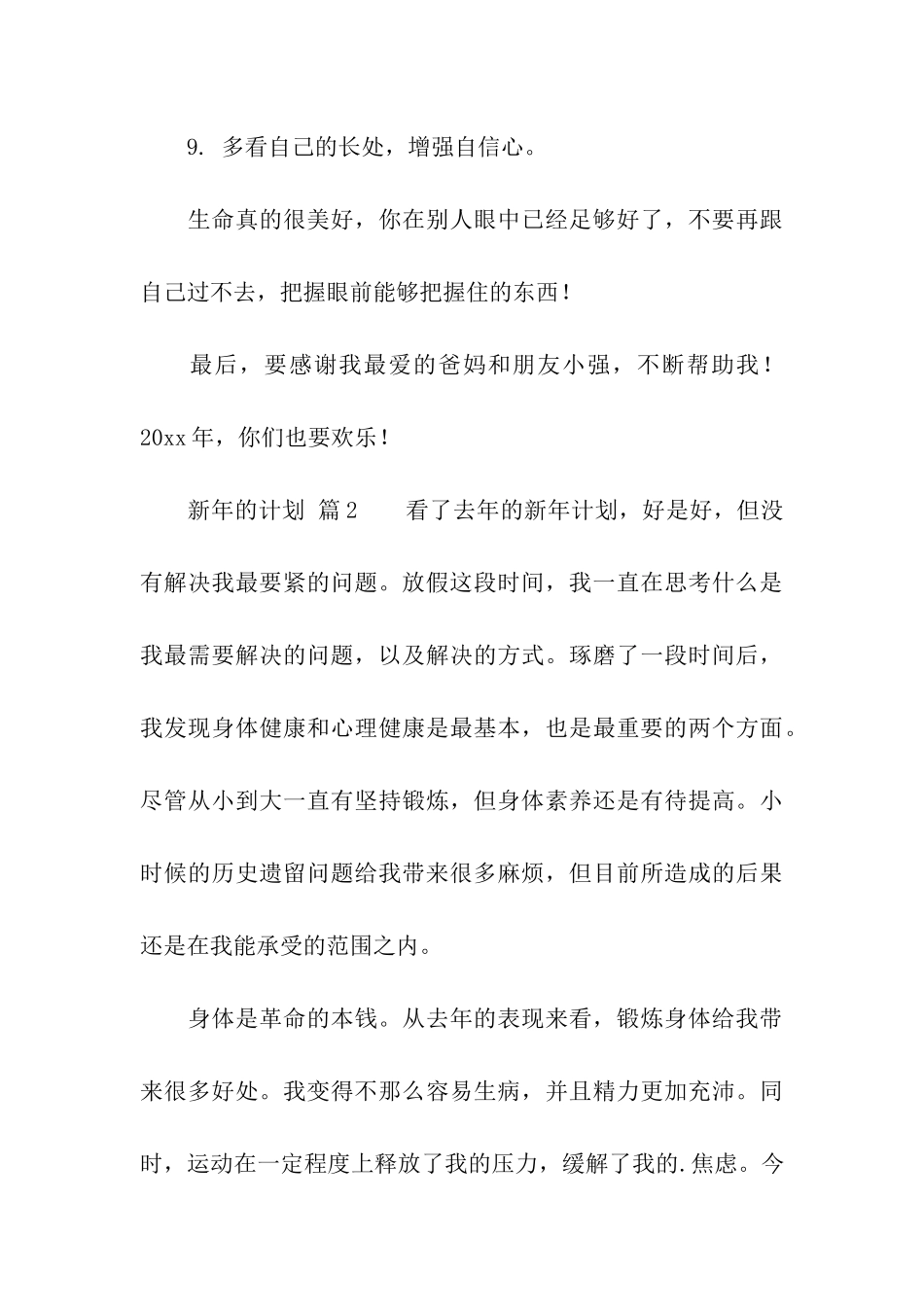 关于新年的计划范本_第3页