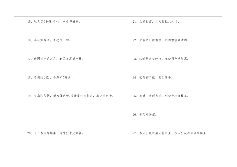 关于春天的谚语100个-语文课外知识-语文知识_第3页