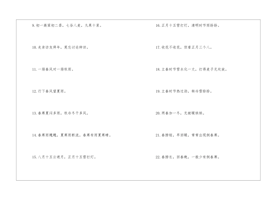 关于春天的节气的谚语-语文课外知识-语文知识_第2页