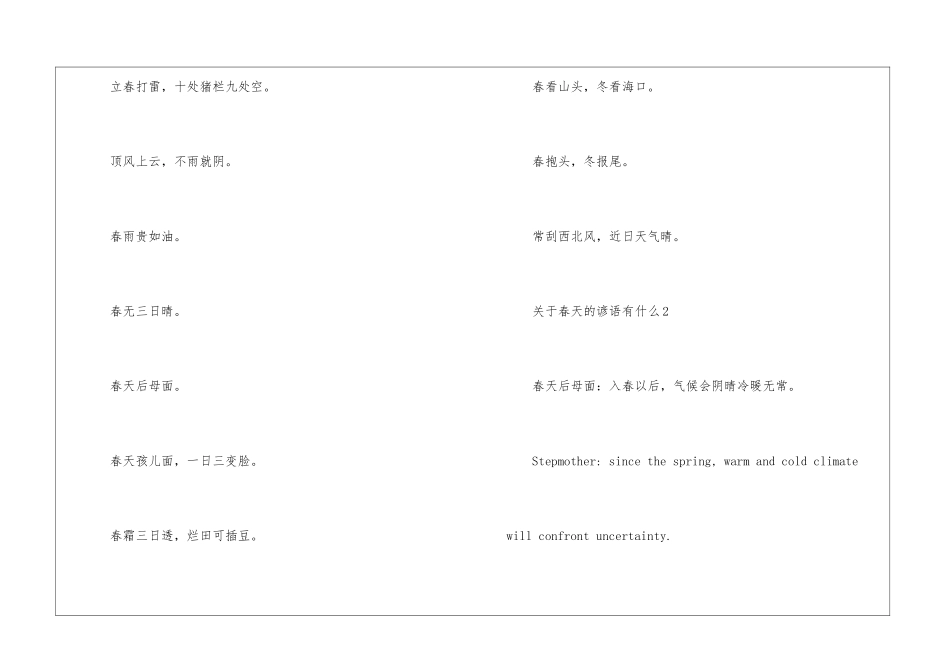 关于春天的谚语有什么-语文课外知识-语文知识_第2页