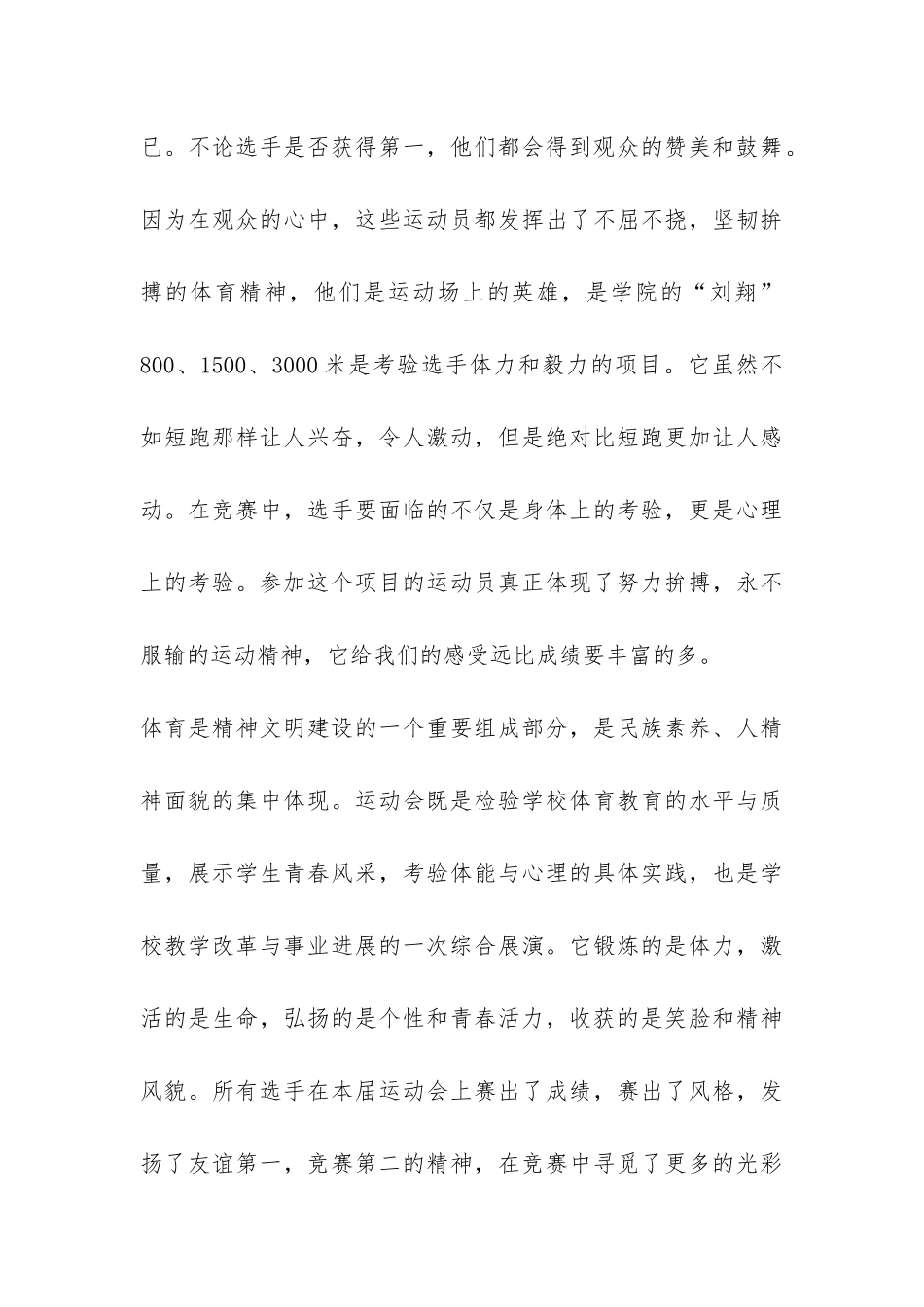 关于校运会的工作总结-_第3页