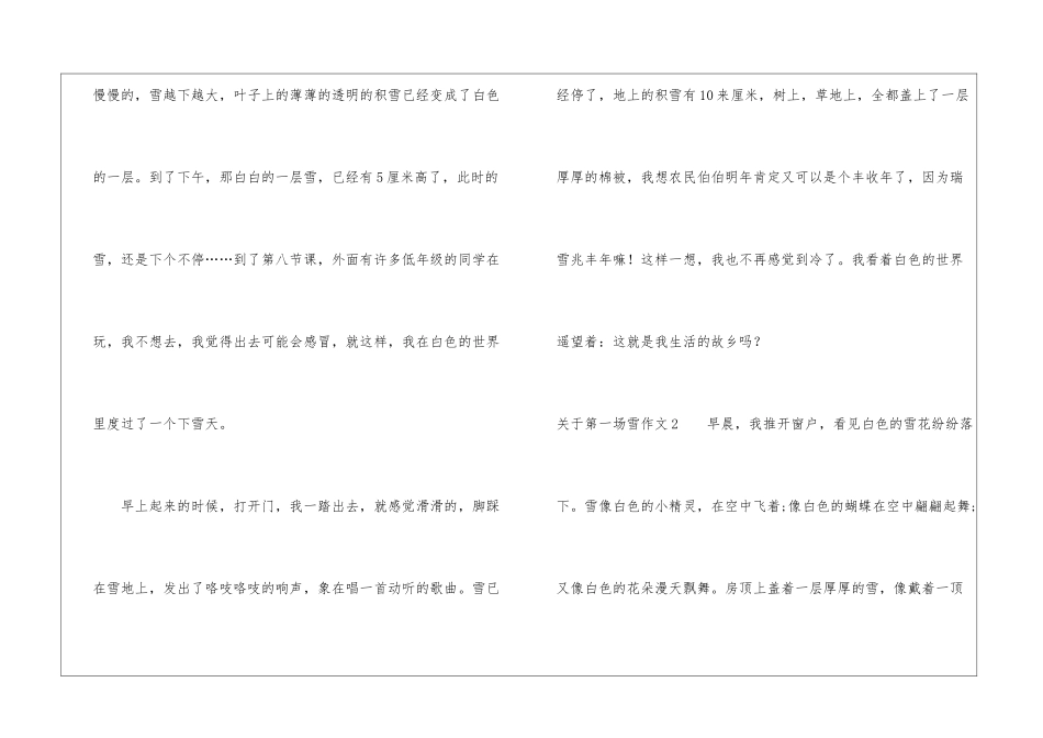 关于第一场雪作文_第2页