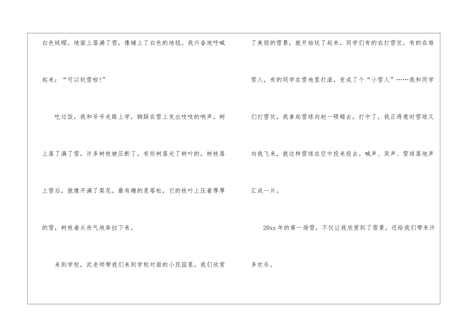 关于第一场雪作文_第3页