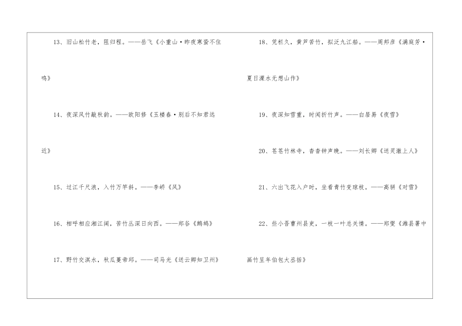 关于竹子的诗句_第3页