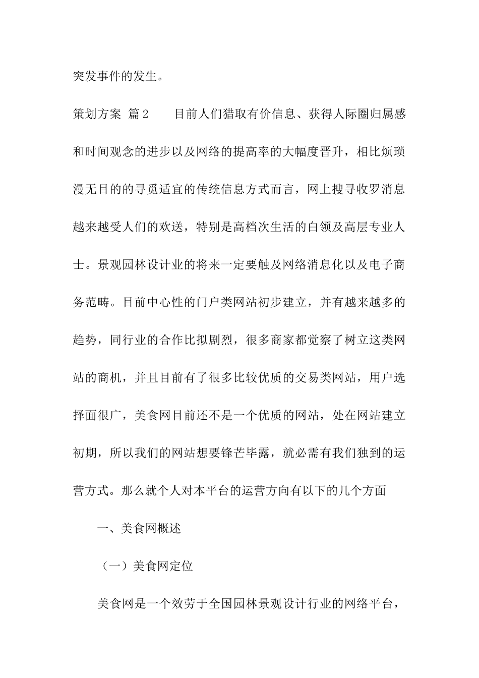 关于策划方案模板集合六篇_第3页