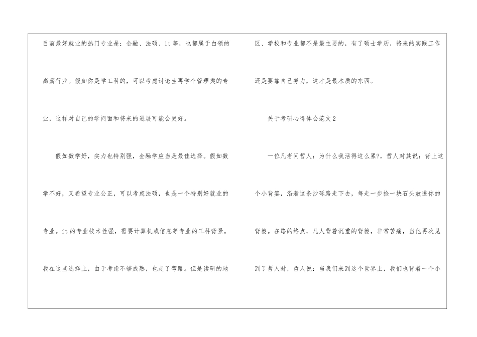 关于考研心得体会范文五篇_第2页