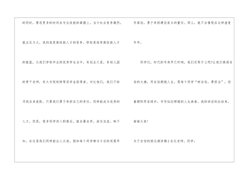 关于自信的励志演讲稿_第3页
