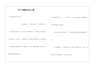 关于自尊的名言15篇