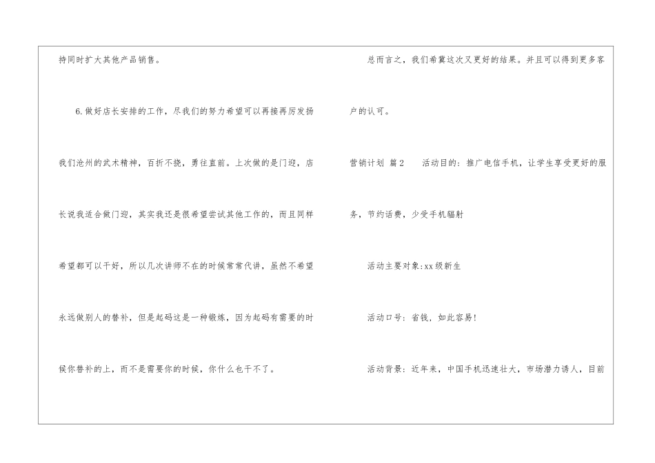 关于营销计划汇编六篇_第3页