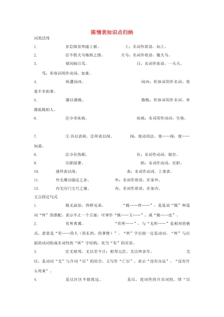 高中语文 陈情表知识点归纳素材 新人教版必修3oad