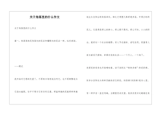 关于角落里的什么作文
