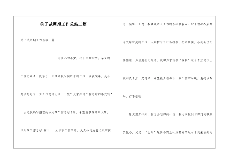 关于试用期工作总结三篇_第1页