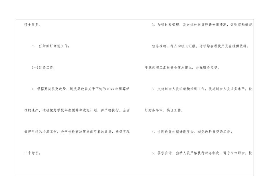 关于财务工作计划模板集锦7篇_第2页