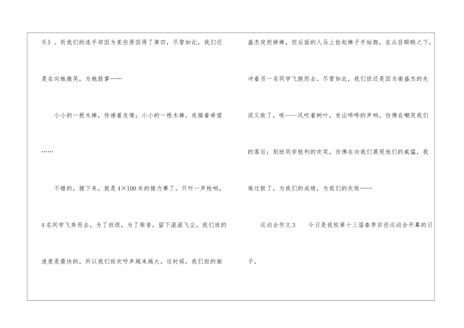 关于运动会作文400字_第3页