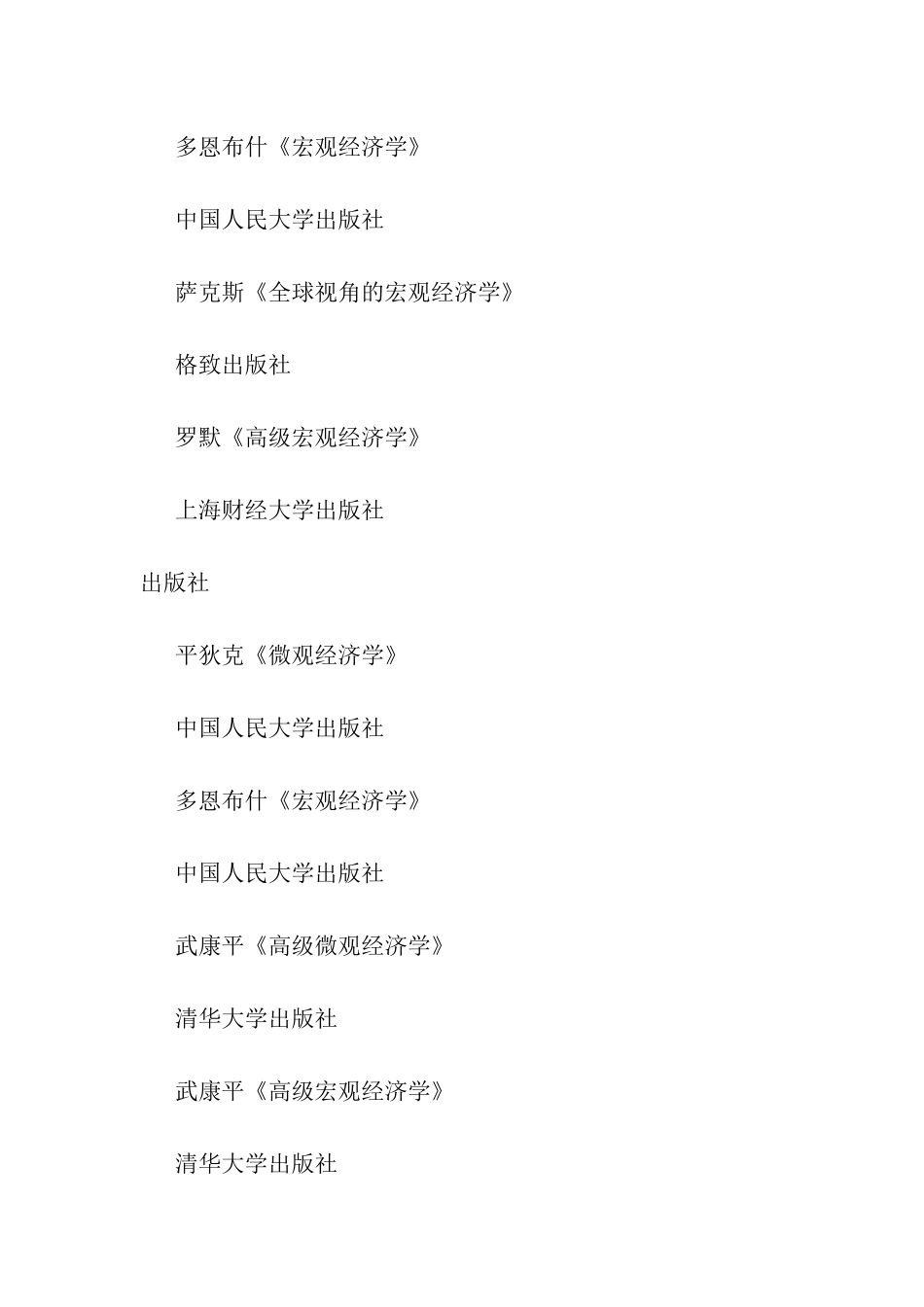 关于部分高校经济学考研参考书目汇总表_第3页