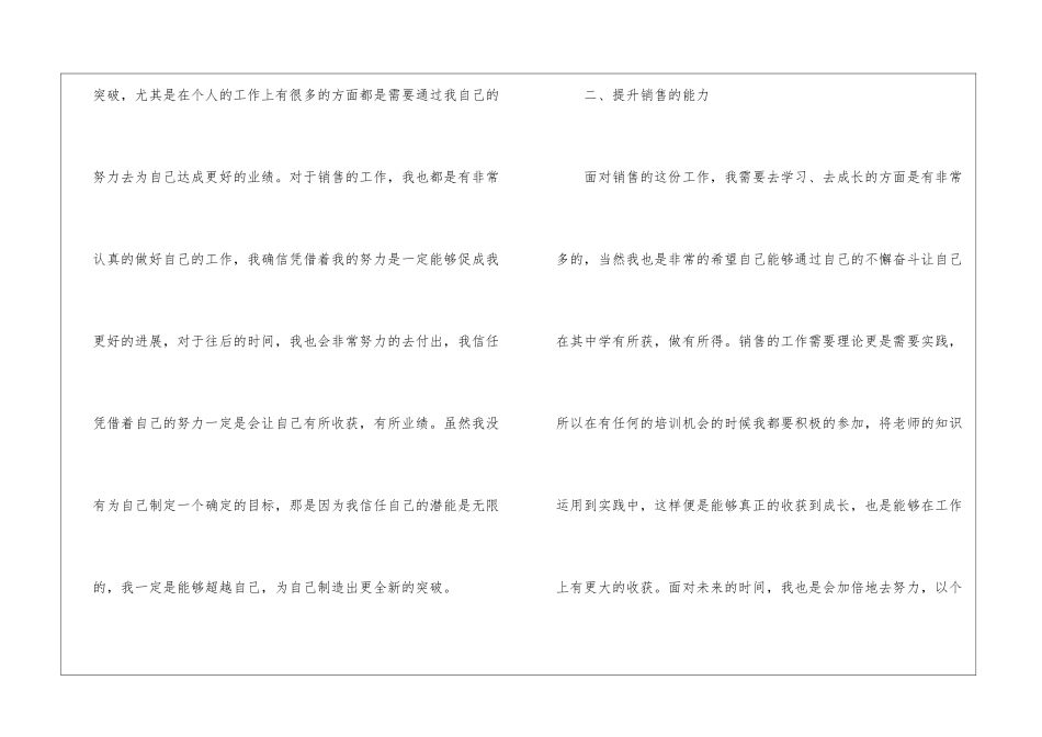 关于销售业务员的工作计划汇总九篇_第2页