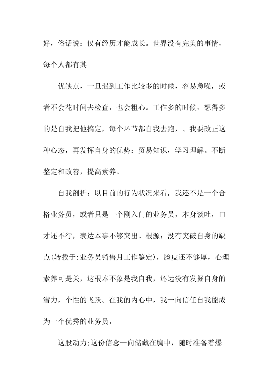 关于销售行业工作自我鉴定_第2页