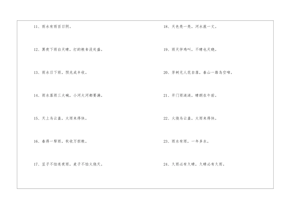 关于雨的俗语大全_第2页