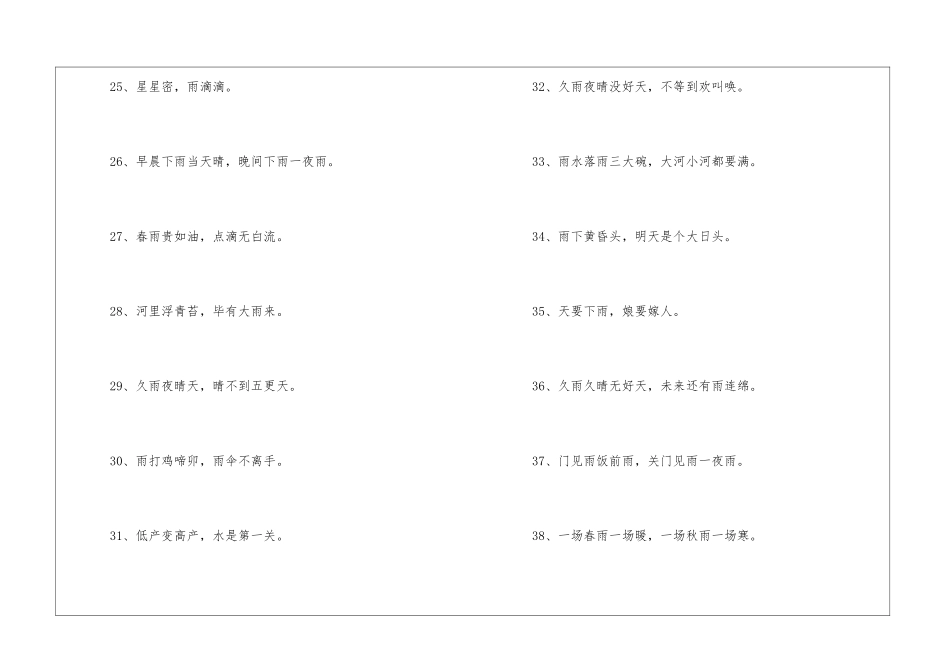 关于雨的俗语大全_第3页