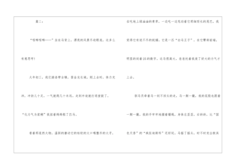 关于骑马的经历作文_第3页