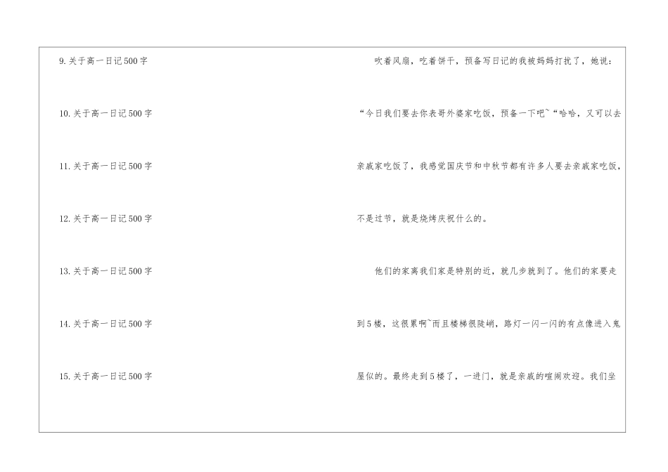 关于高一日记500字十五篇_第2页