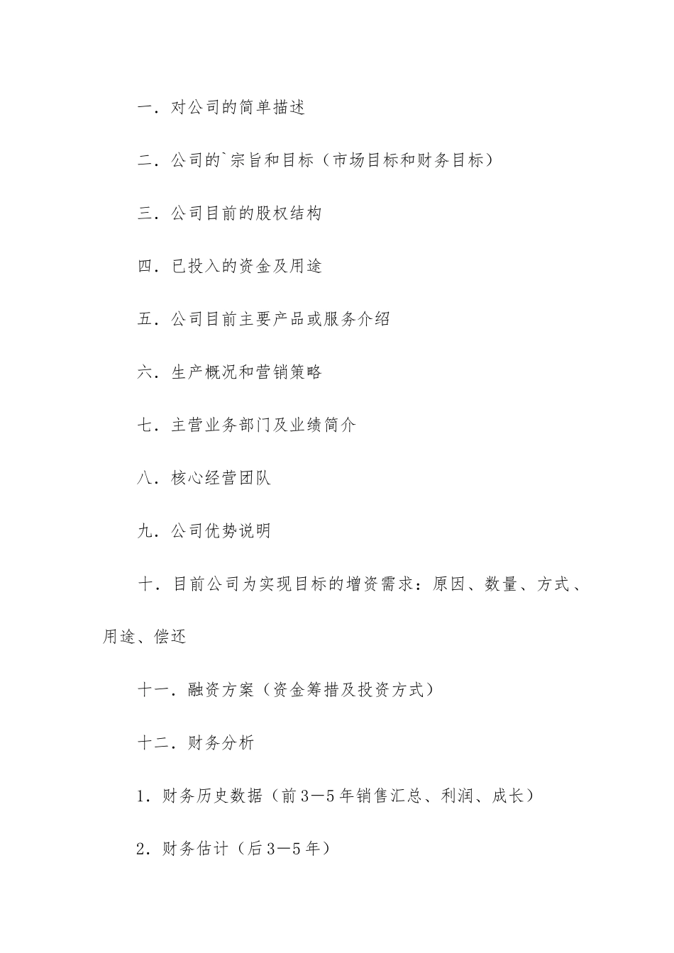 典型的商业计划书_第2页