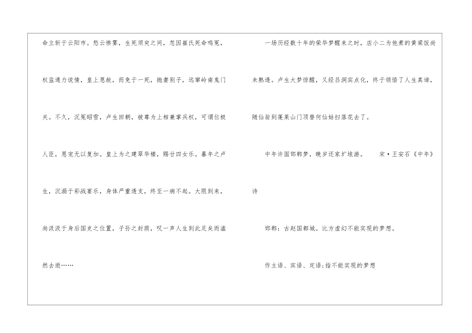 典故故事：邯郸梦-历史典故素材_第2页