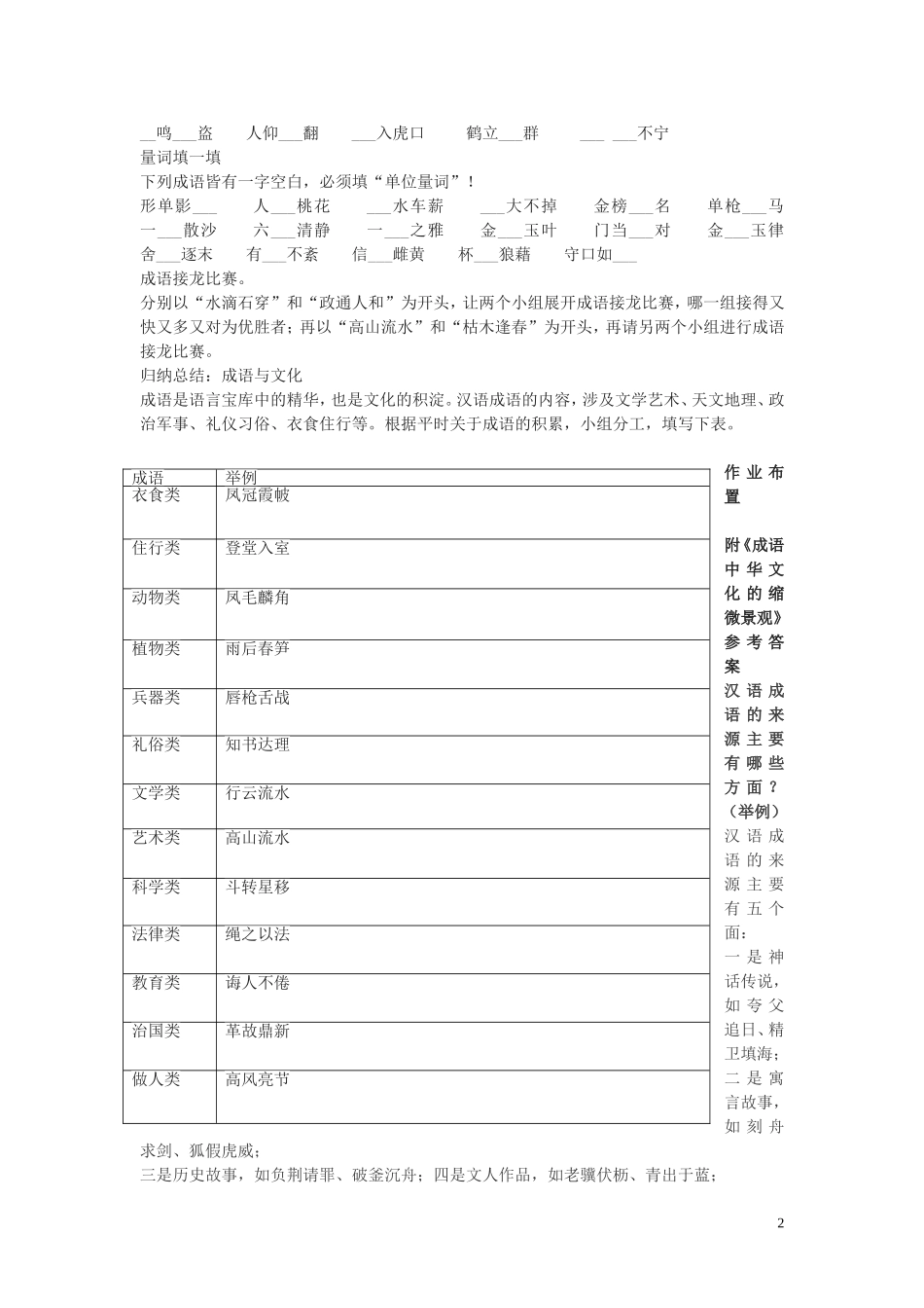 高中语文《成语：中华文化的微缩景观》导学案 新人教版必修2_第2页