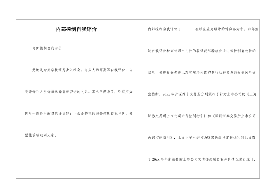 内部控制自我评价_第1页