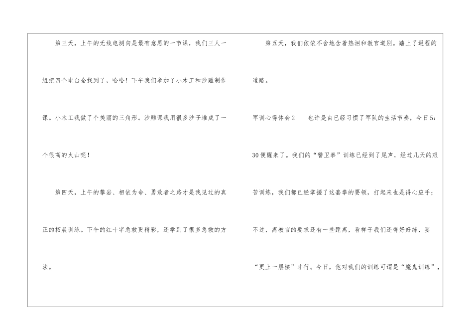 军训心得体会汇编15篇_第2页