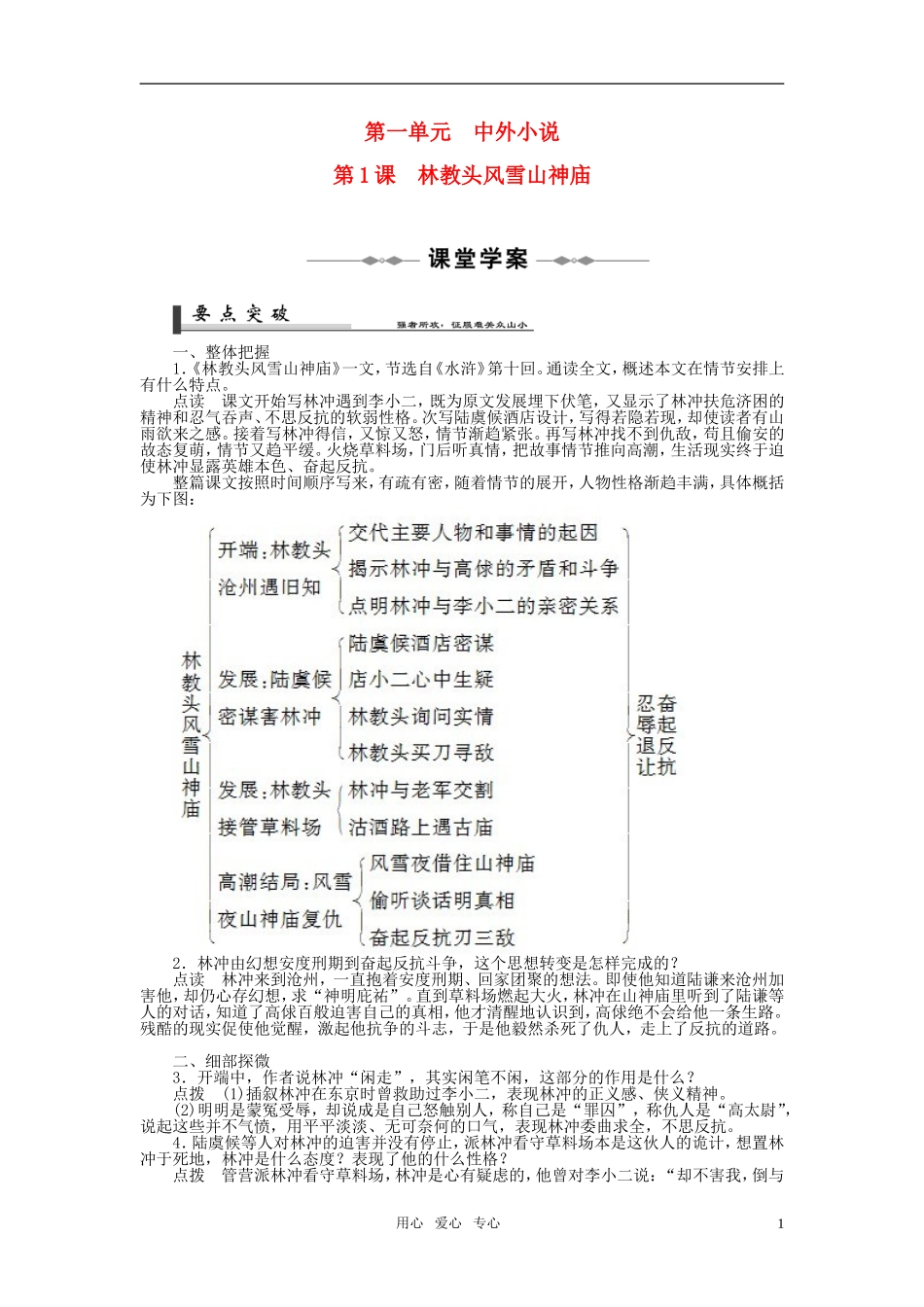 高中语文《林教头风雪山神庙》学案 新人教版必修5_第1页