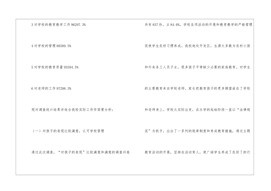 农村小学师德师风问卷调查报告_第3页