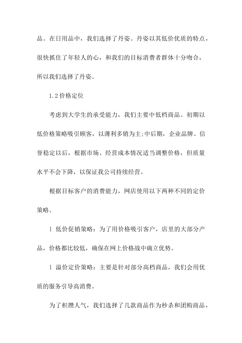 农村开网店商业计划书_第3页