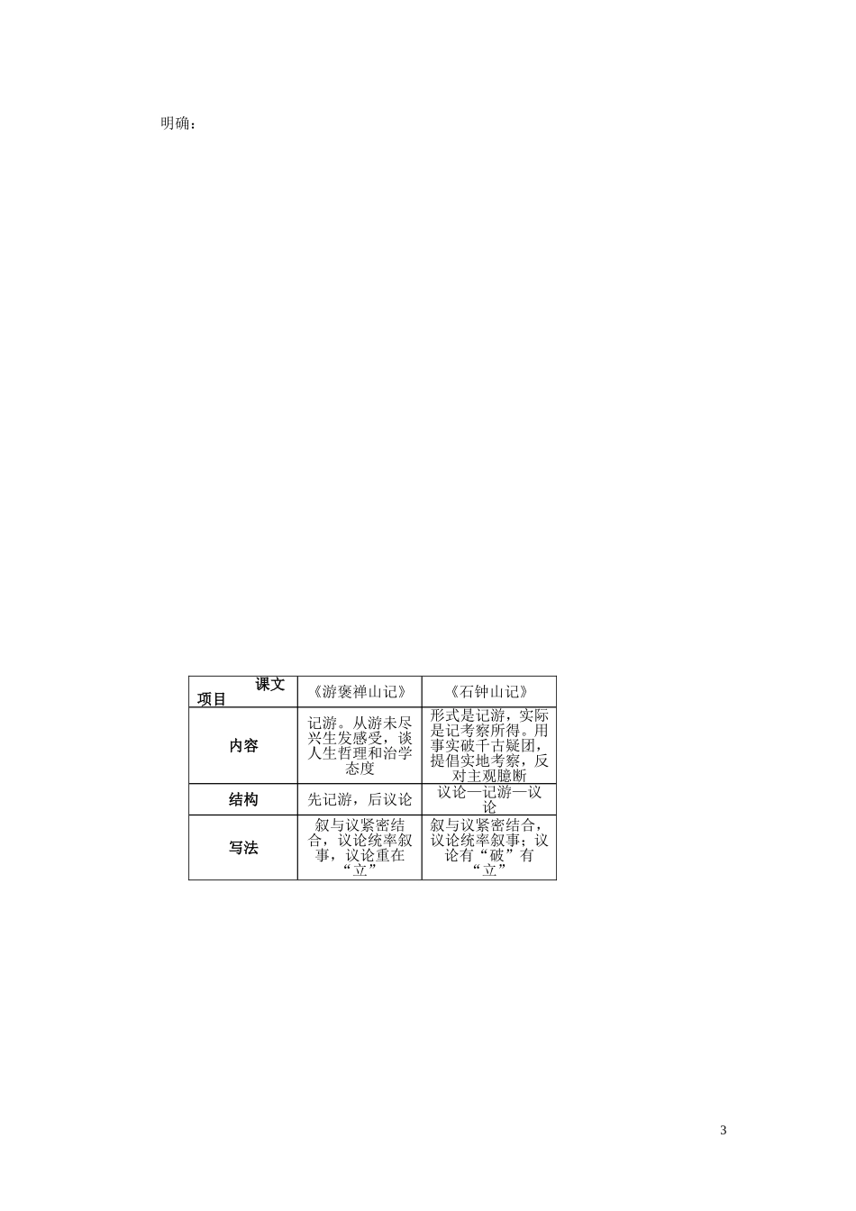 高中语文《石钟山记》学案 沪教版第四册_第3页