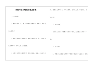农贸市场环境秩序整改措施