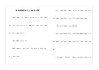 冬至包汤圆的作文600字5篇